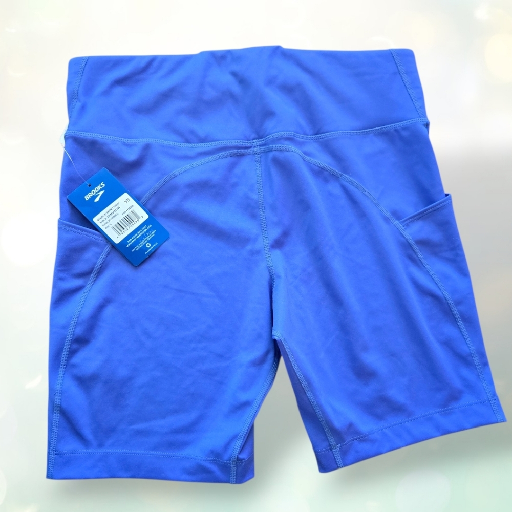 Brooks Women's Spark 8" Short Tight running Size L BLUEBELL - Picture 5 of 7